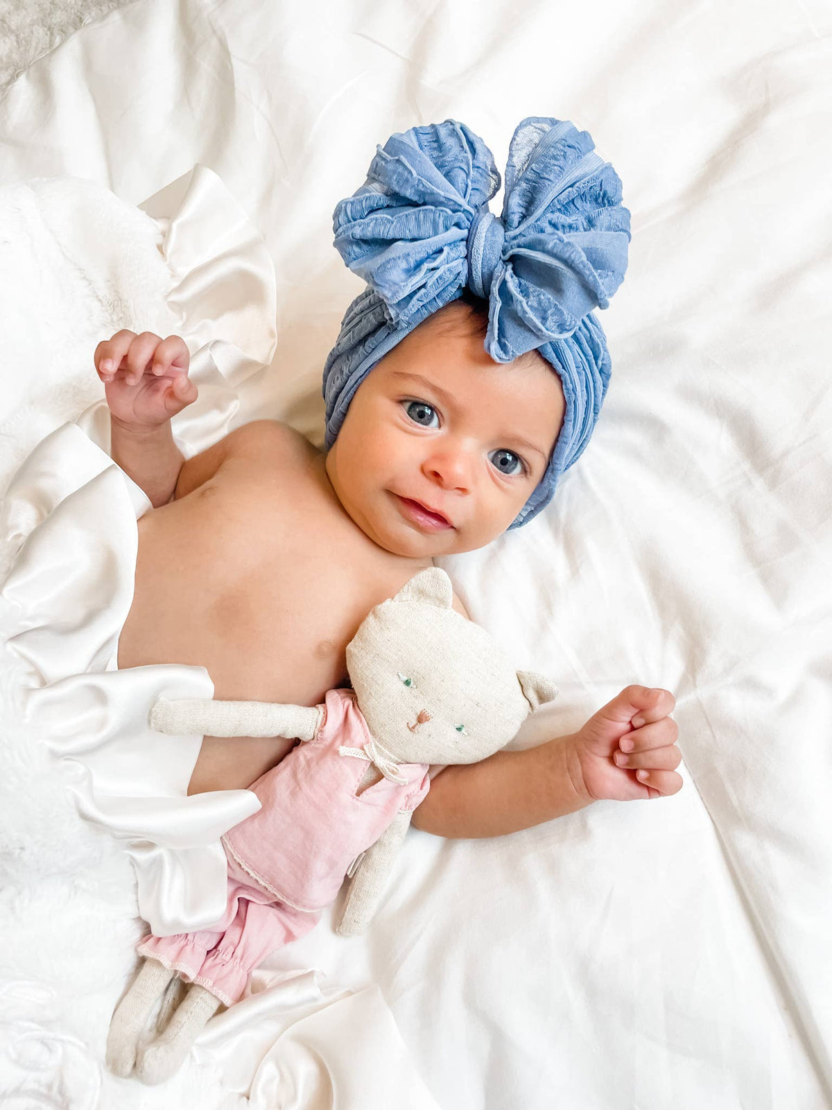 Denim | Ruffled Baby Headband