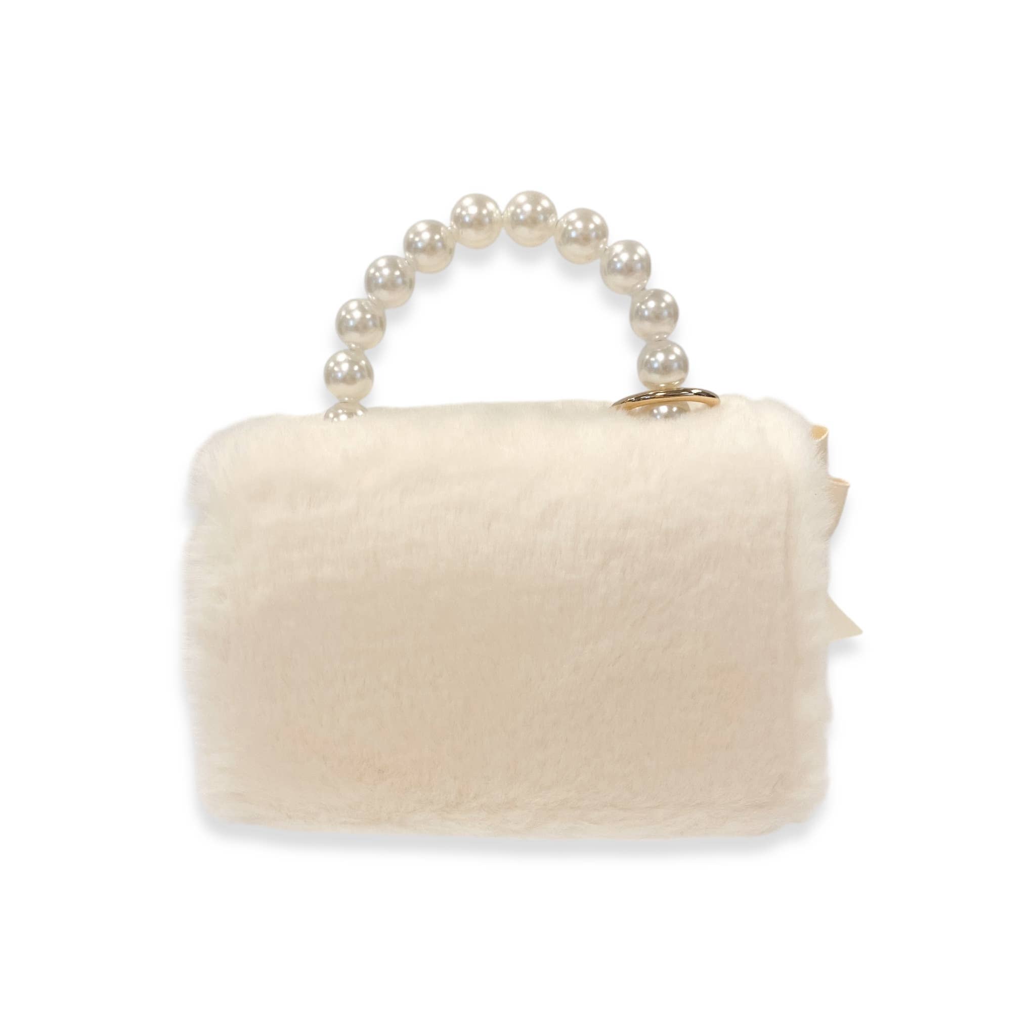 B1329 Furry Purse w/ Charm (3 Colors)