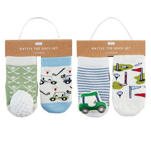 Load image into Gallery viewer, Golf Rattle Toe Sock Set 0-12M
