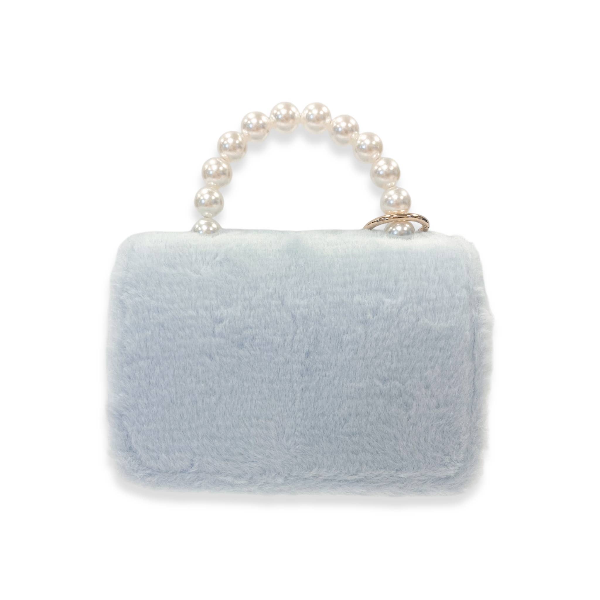 B1329 Furry Purse w/ Charm (3 Colors)