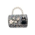 B1320 Floral Charms Tweed Purse
