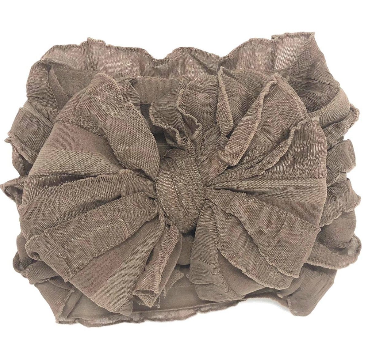 Mocha | Ruffled Baby Headband