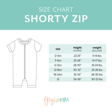 Cargar imagen en el visor de la galería, George Blue Flag Shorty Zip Bamboo Baby 4th of July
