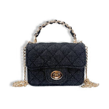 Load image into Gallery viewer, B1382 Sparkly Denim Quilted Purse (3 Colors)
