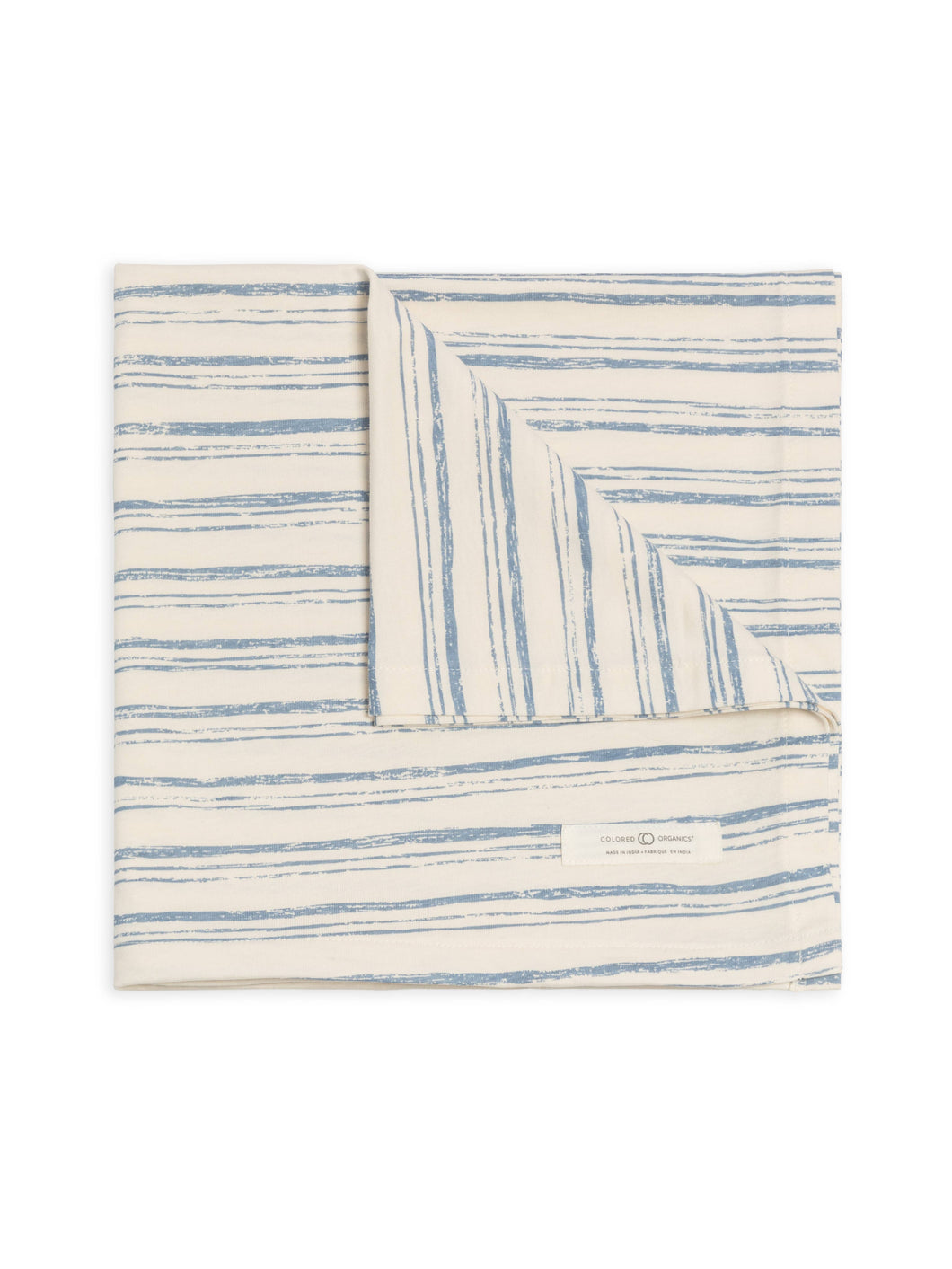 Organic Baby Swaddle Blanket - Wave Stripe / Rain