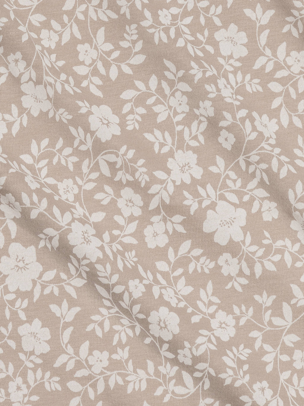 Organic Baby Swaddle Blanket - Nicola Floral / Beige