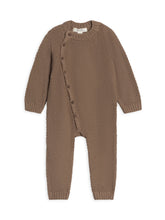 Load image into Gallery viewer, Casey Seed Stitch Sweater Knit Kimono Romper - Taupe
