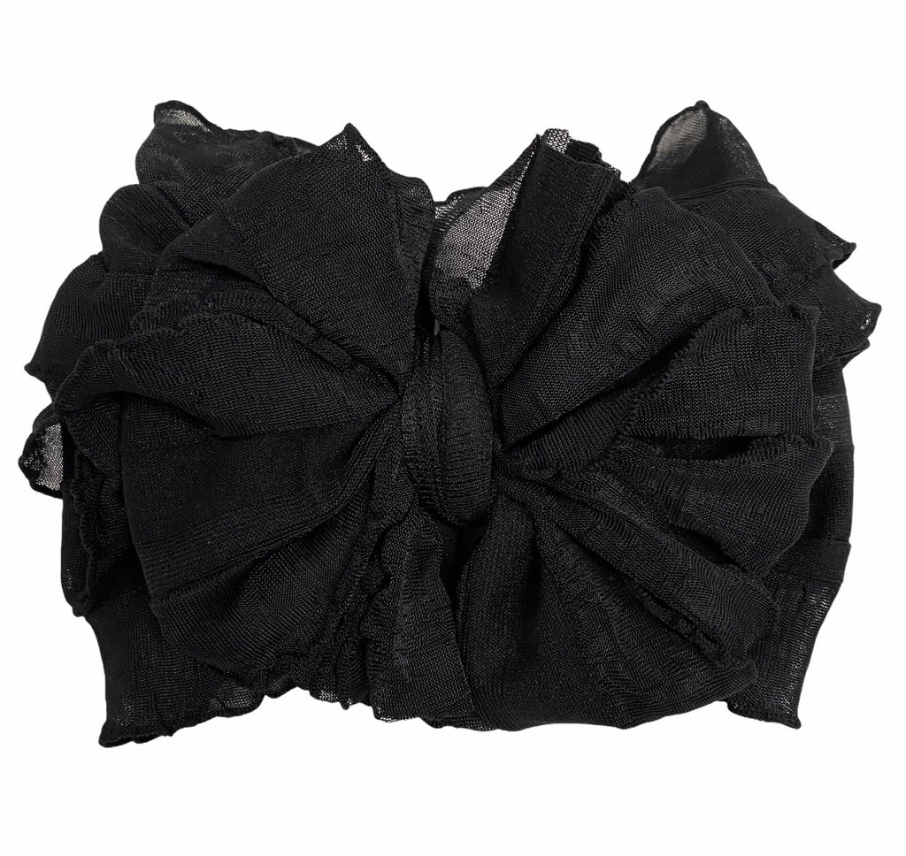 Black | Ruffled Baby Headband