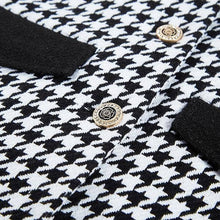 Load image into Gallery viewer, A50 12308 Fur Collar Houndstooth Coat
