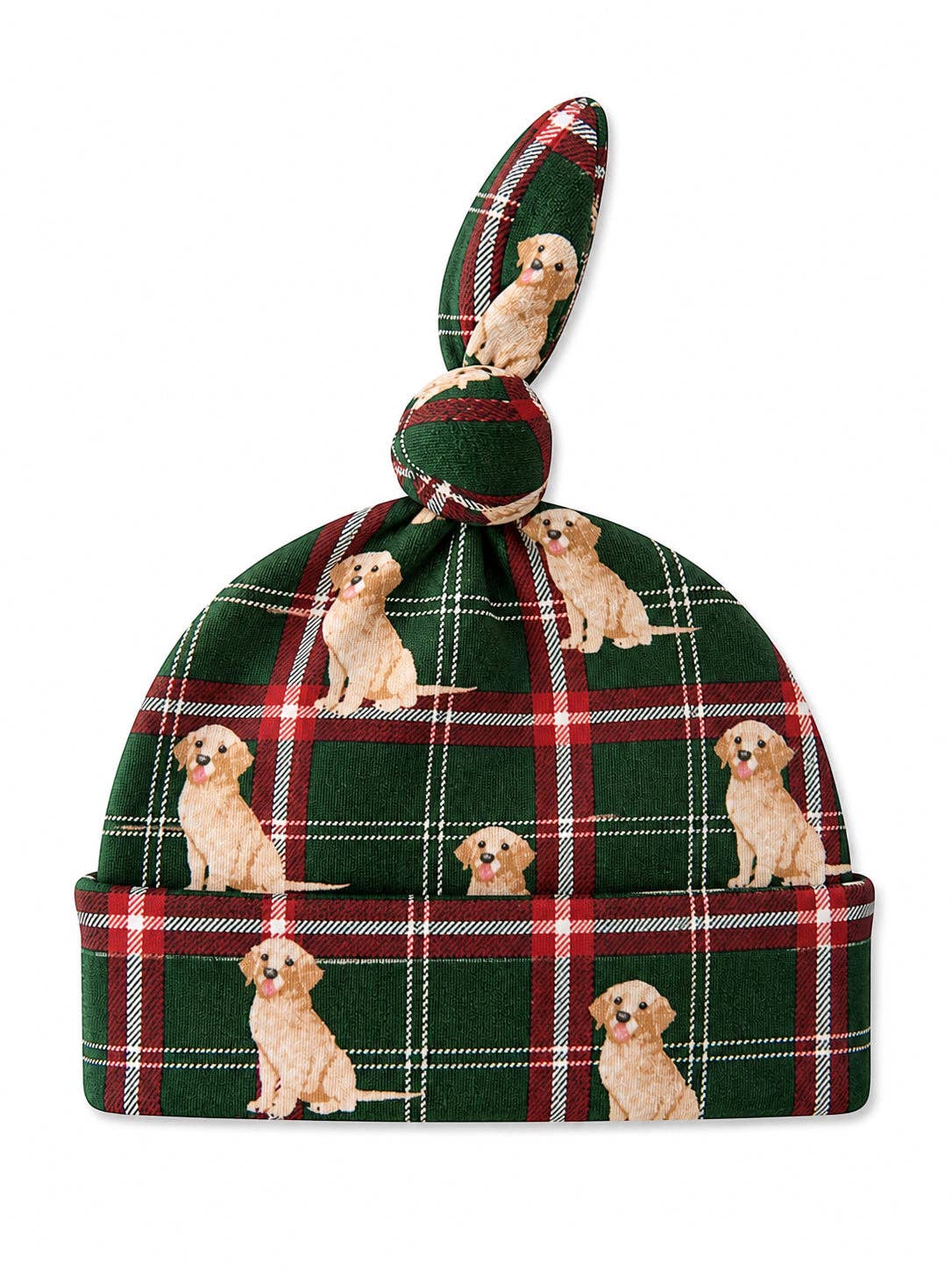 Knot Beanie, Country Christmas Retrievers