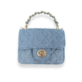 B1382 Sparkly Denim Quilted Purse (3 Colors)