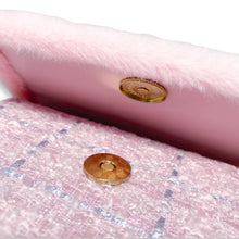 Load image into Gallery viewer, B1324 Fur Trim Tweed Purse (3 Colors)
