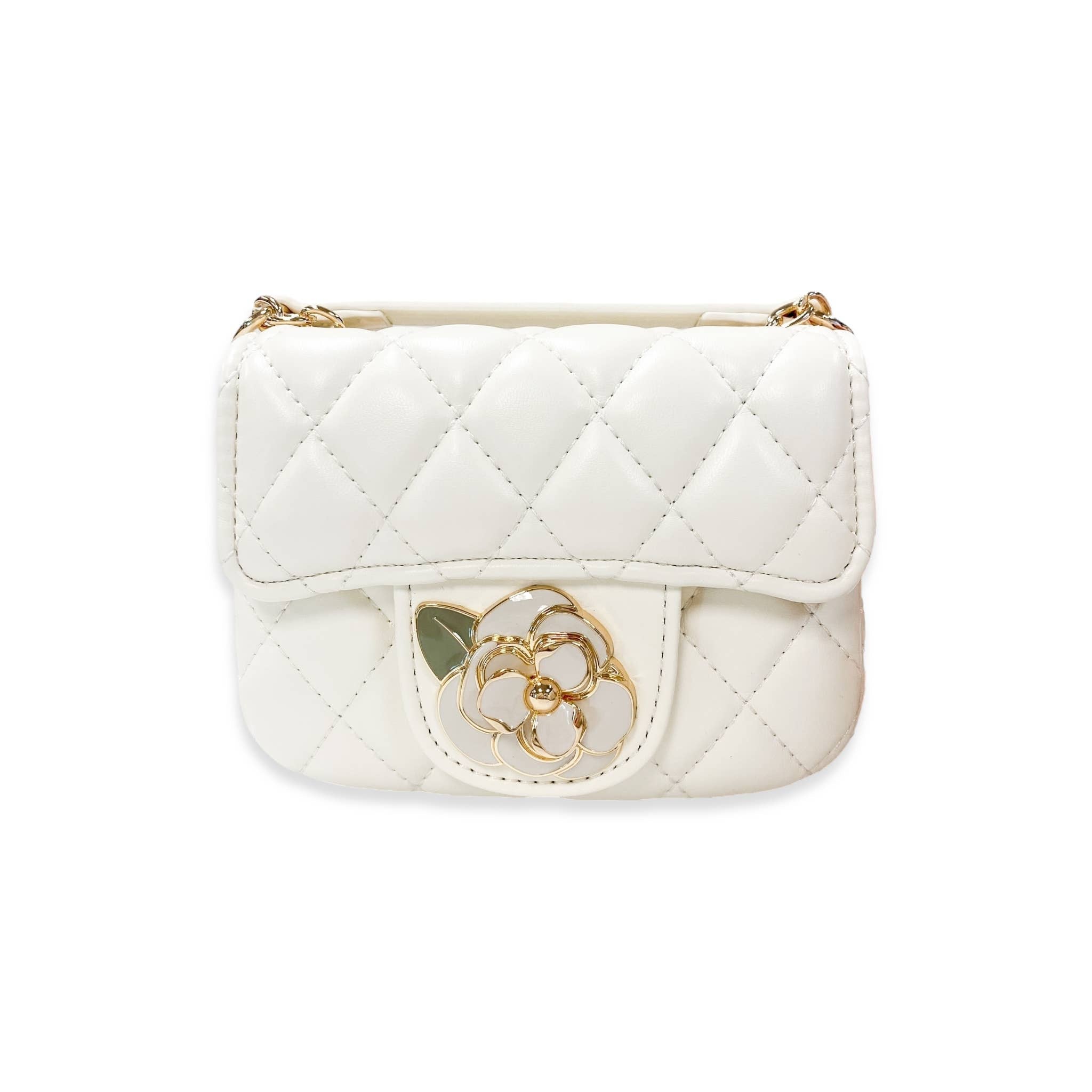 B1384 Floral Decor Quilted Purse (4 Colors)