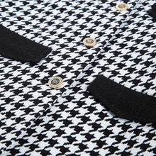 Load image into Gallery viewer, A50 12308 Fur Collar Houndstooth Coat
