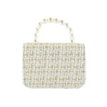 Load image into Gallery viewer, B1305 Floral Appliques Tweed Purse (3 Colors)
