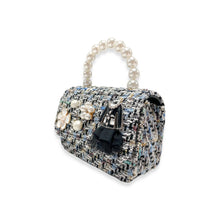 Load image into Gallery viewer, B1320 Floral Charms Tweed Purse
