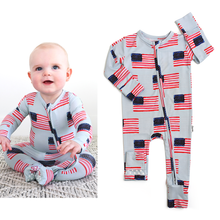 Load image into Gallery viewer, George Blue Flag Zip Bamboo Flag 4th of July

