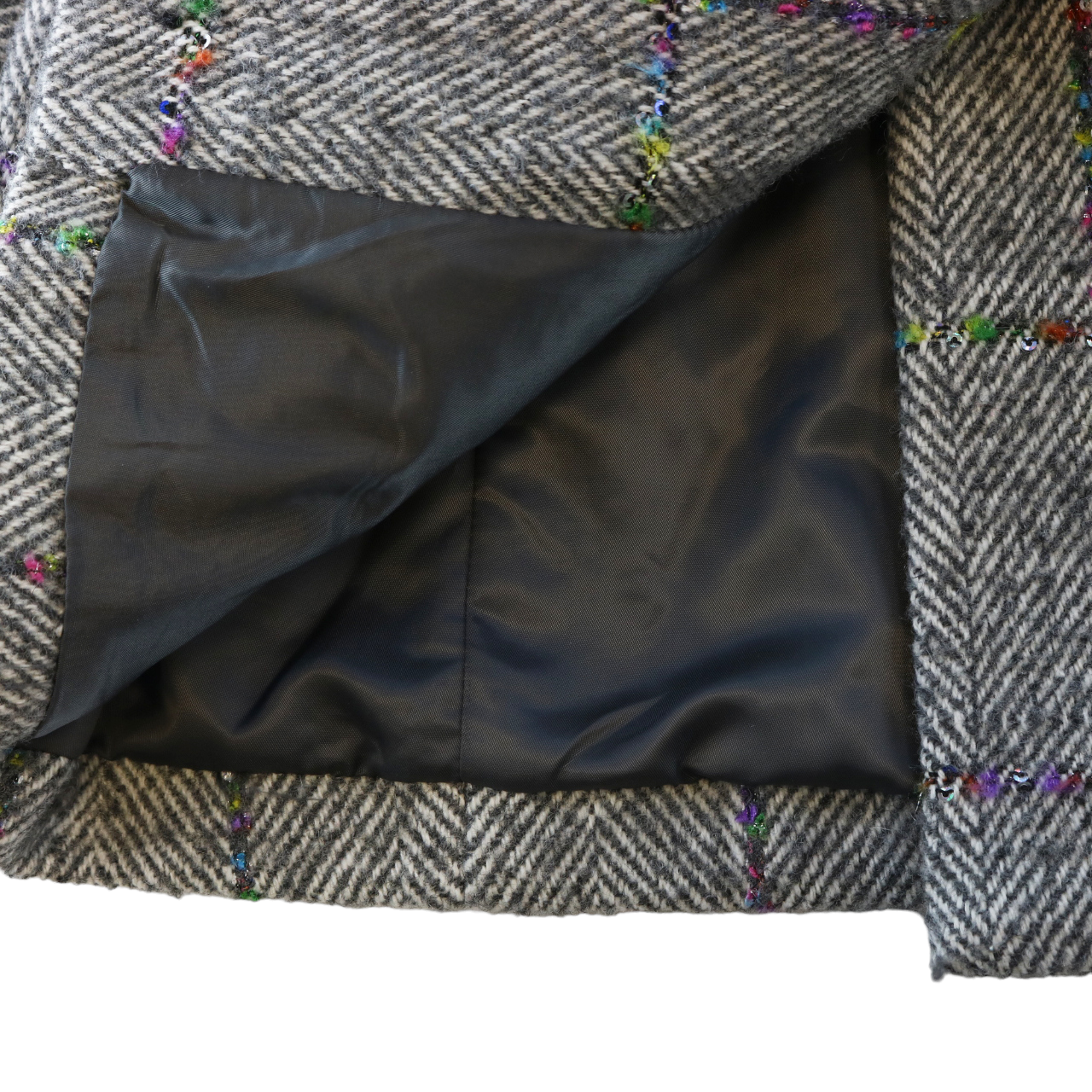 A30 14256  Herringbone Wooly Coat