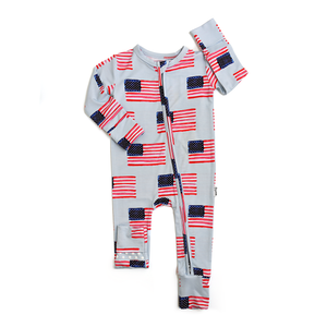 George Blue Flag Zip Bamboo Flag 4th of July