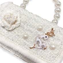 Load image into Gallery viewer, B1324 Fur Trim Tweed Purse (3 Colors)
