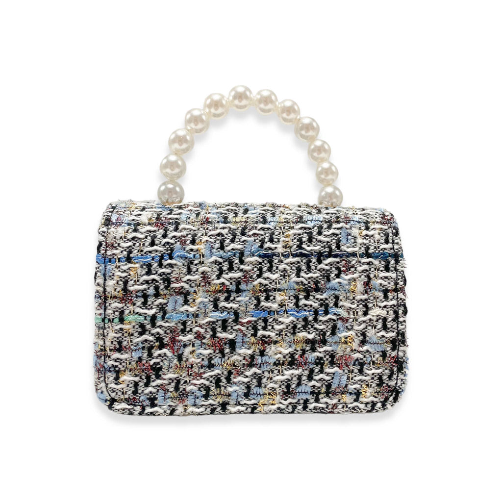 B1320 Floral Charms Tweed Purse