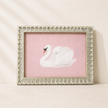 Blush Swan | Antique Inspired Polished Framed Art
