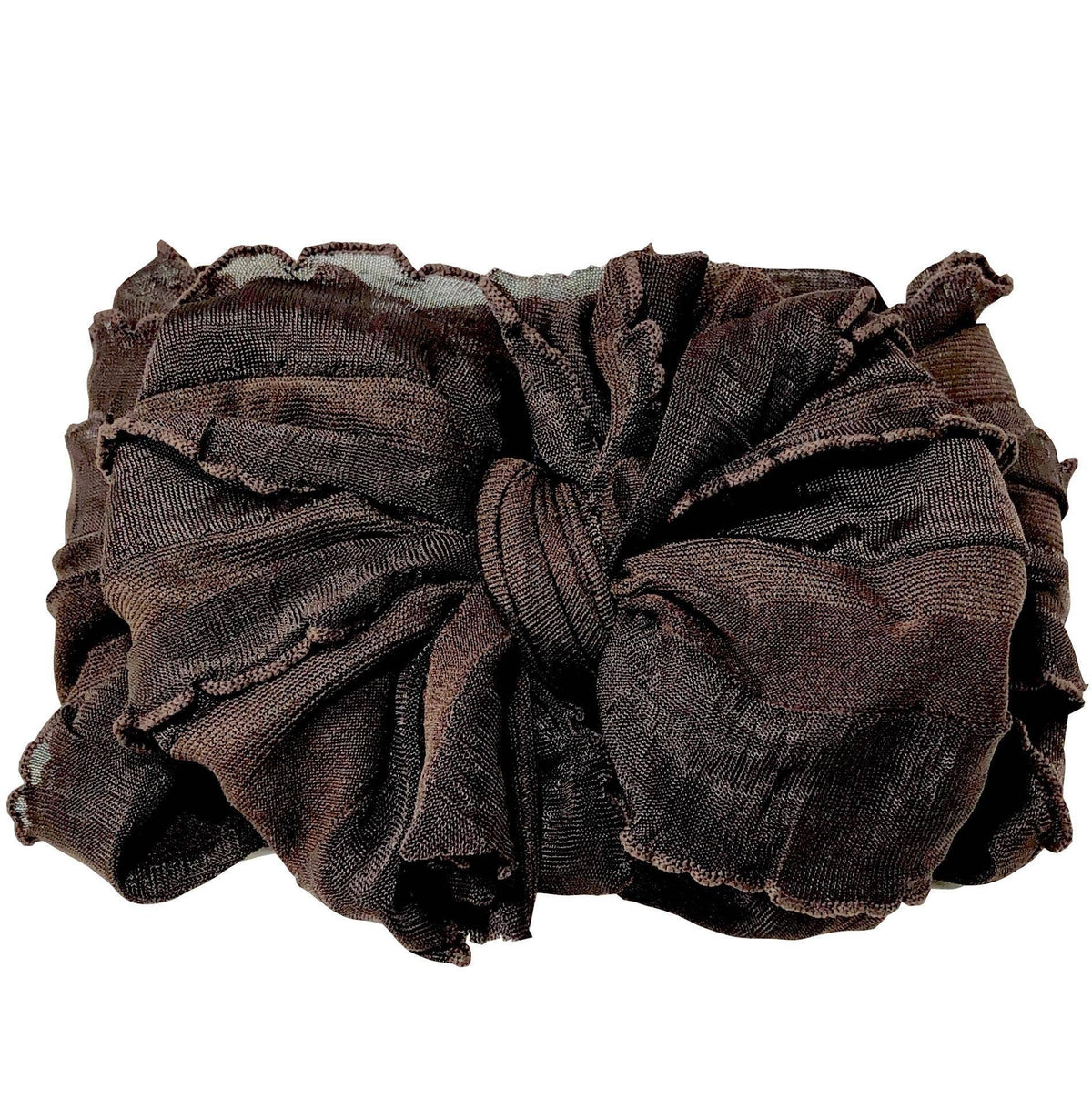 Brown | Ruffled Baby Headband