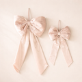 Oversized Light Pink Velvet Bow