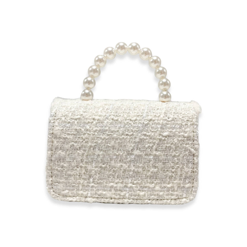 B1324 Fur Trim Tweed Purse (3 Colors)