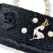 Load image into Gallery viewer, B1324 Fur Trim Tweed Purse (3 Colors)
