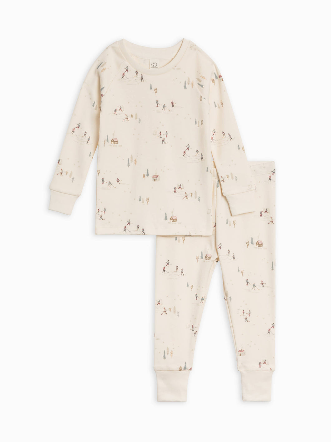 Organic Baby & Kids Long Sleeve Jammies - Pond Hockey