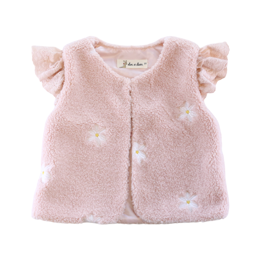 A70 14231  Polar Fleece Floral Vest