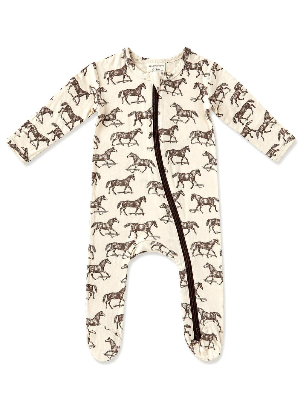 2-Way Zip Footie, Wild Mustang