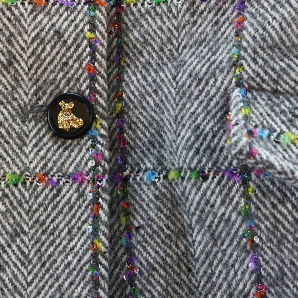 A30 14256  Herringbone Wooly Coat