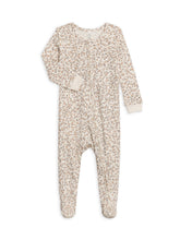 Load image into Gallery viewer, Organic Baby Peyton Footed Sleeper-Primrose Floral/Chestnut
