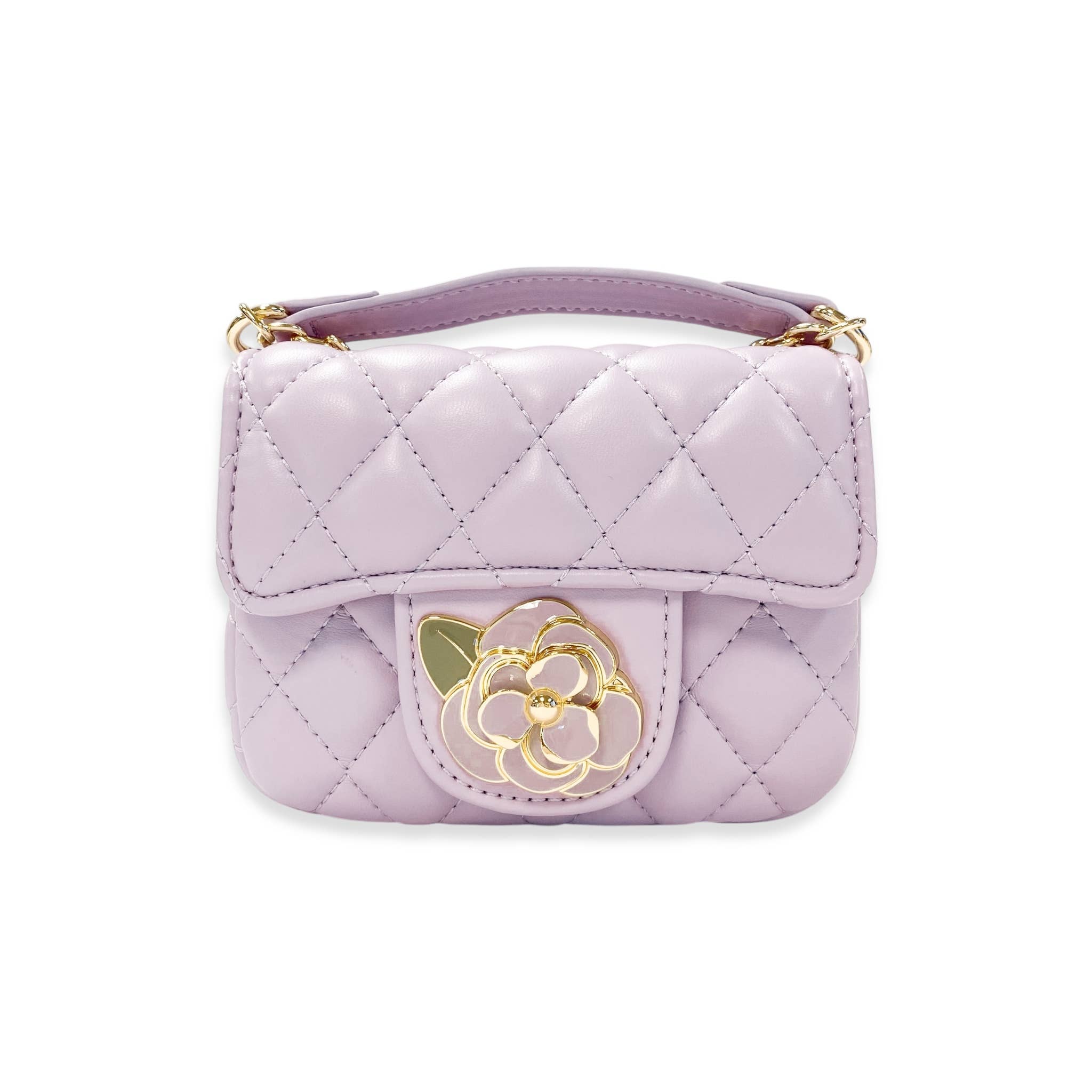 B1384 Floral Decor Quilted Purse (4 Colors)