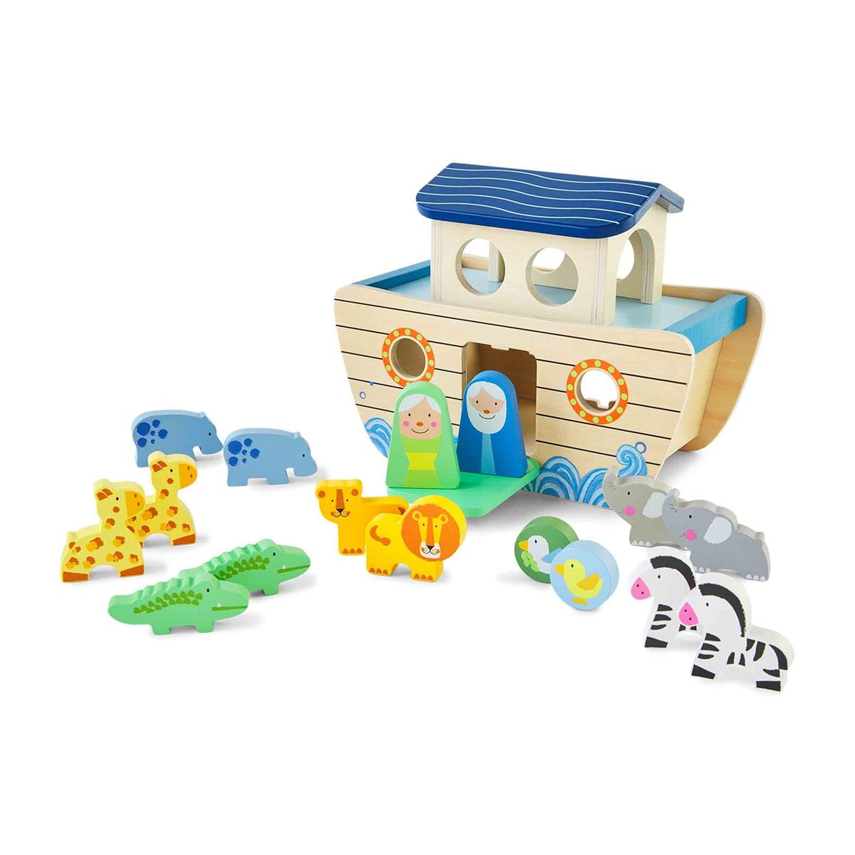 Noah's Ark Wooden Shape Sorter Set