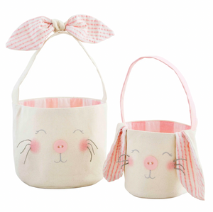 Pink Easter Bunny Basket Set