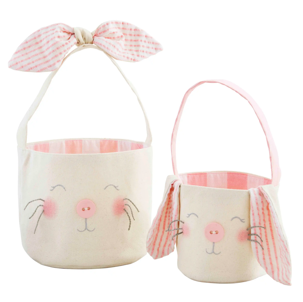 Pink Easter Bunny Basket Set