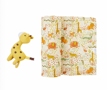 Load image into Gallery viewer, Jungle Print Swaddle &amp; Rattle Set
