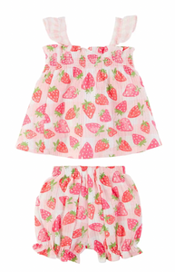 Strawberry Toddler Short Set