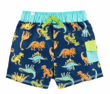 Load image into Gallery viewer, Dino Swim Trunks
